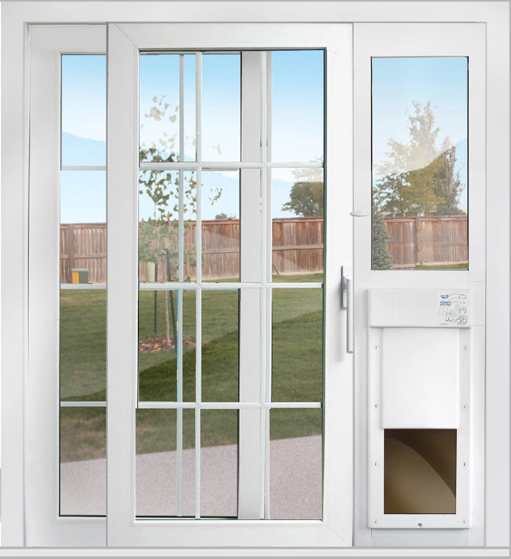 Pet Patio Panel for Sliding Glass Door, Double Pane, Low E, 81.25" x 14" X575