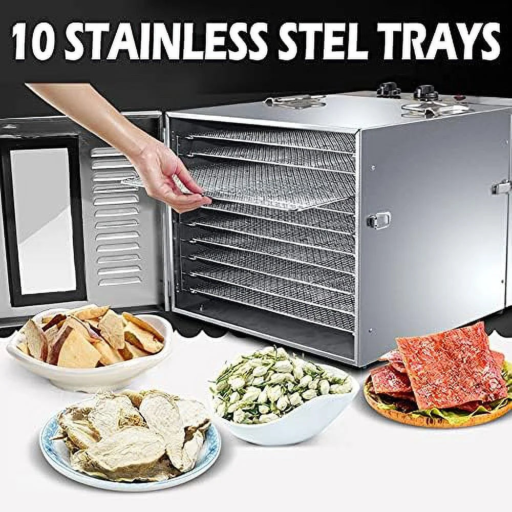 10 Trays Digital Stainless Steel Food Dehydrator F77902