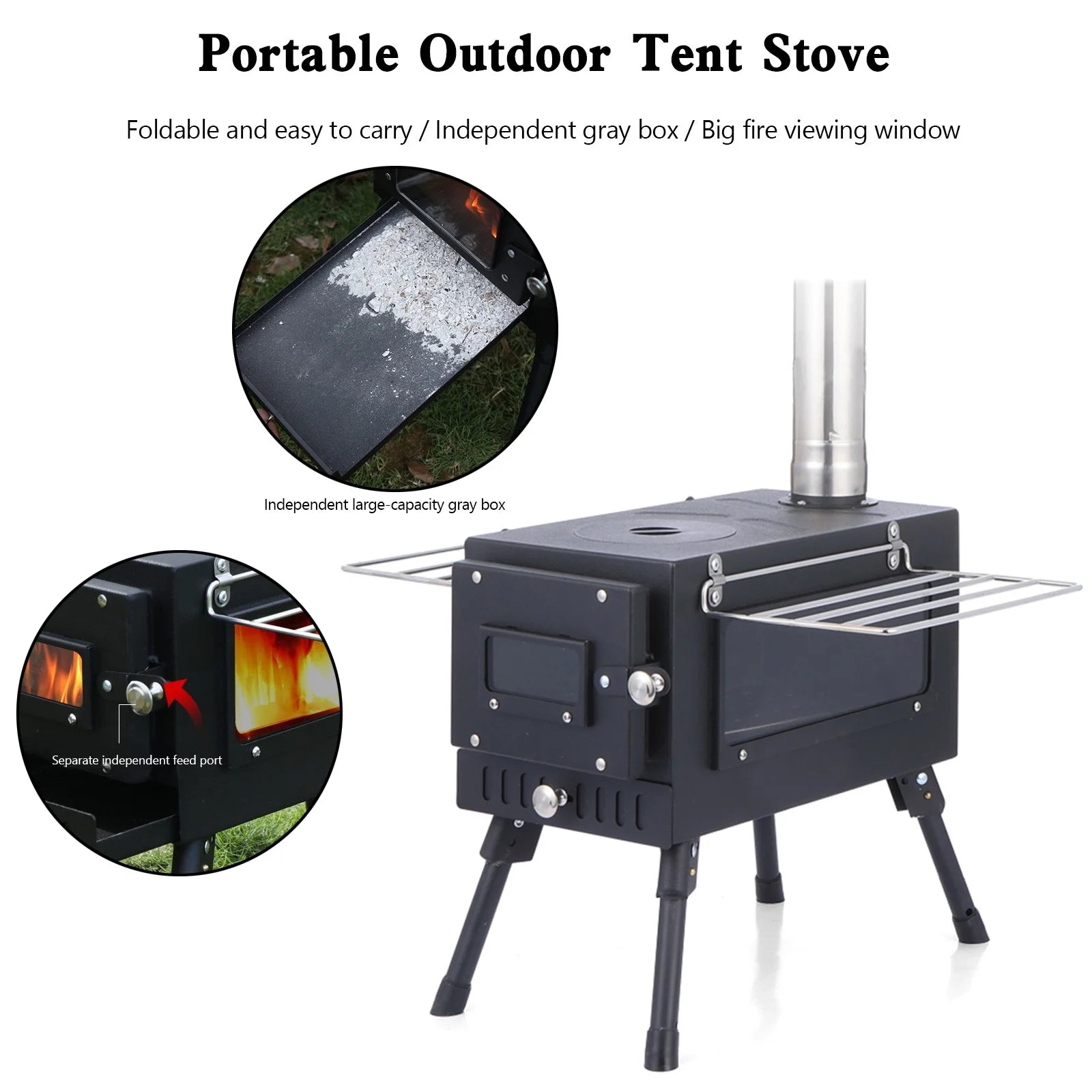 Outdoor Wood Burning Stove with Pipe Y627