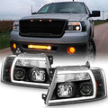 Black LED Projector Headlights Pair Z189