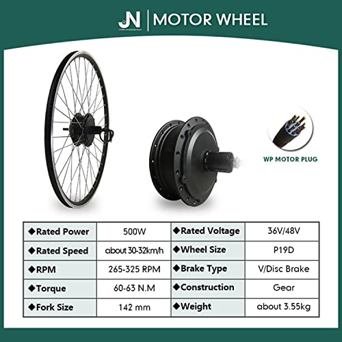 48V 500W 29in Rear Wheel Electric Bike Conversion Kit W85374