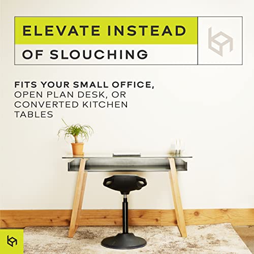 Black Ergonomic Standing Desk Chair with Back Support Z9489