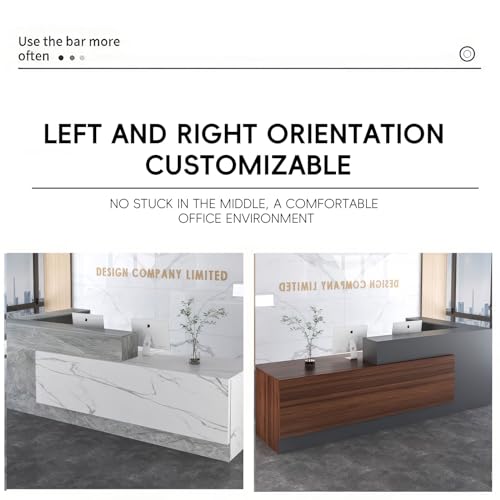 L-Shaped Reception Desk with Counter and Drawers E2222