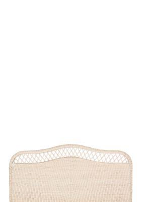 White Washed Rattan Headboard King Q3390