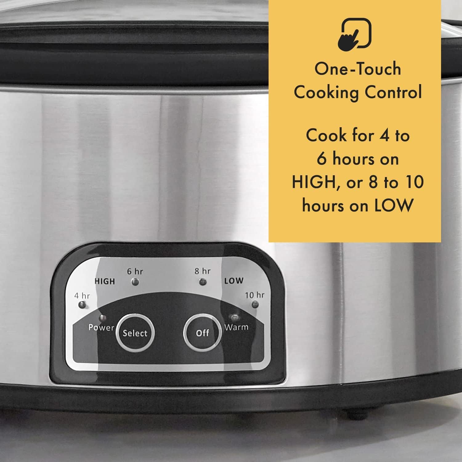 6 Quart Electric Slow Cooker Stainless Steel M995