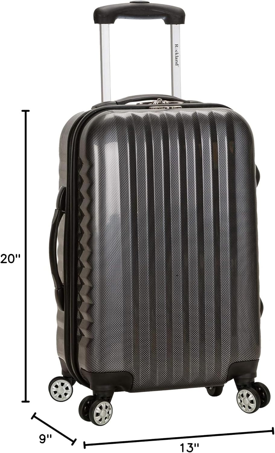 Carbon Hardside Spinner Wheel Luggage, Carry-On 20-Inch N4468