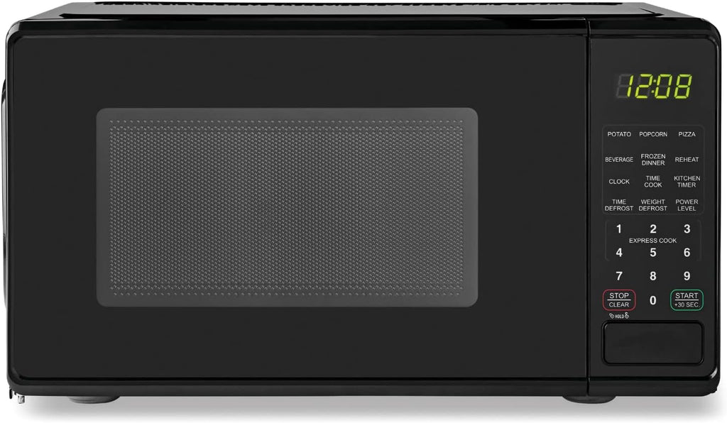 0.7 Cu ft Compact Countertop Microwave Oven, Black M928596
