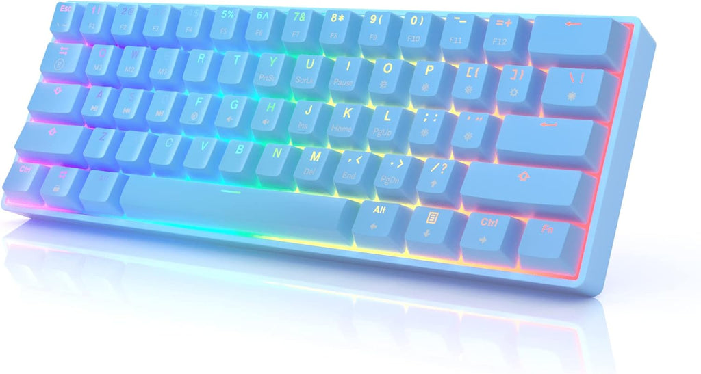 61 RGB Mechanical Gaming Keyboard with Hotswap Gateron Optical Brown Switches R4861