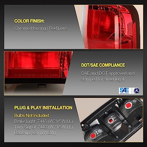 Red Clear Lens Tail Light Assembly for Chevy Colorado O5180