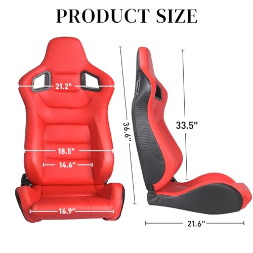 Black & Beige PVC Leather Bucket Seats with Sliders V70739