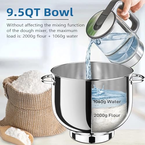 9.5 Qt 10-Speed Tilt-Head Stand Mixer with Stainless Steel Bowl (Black) J503558