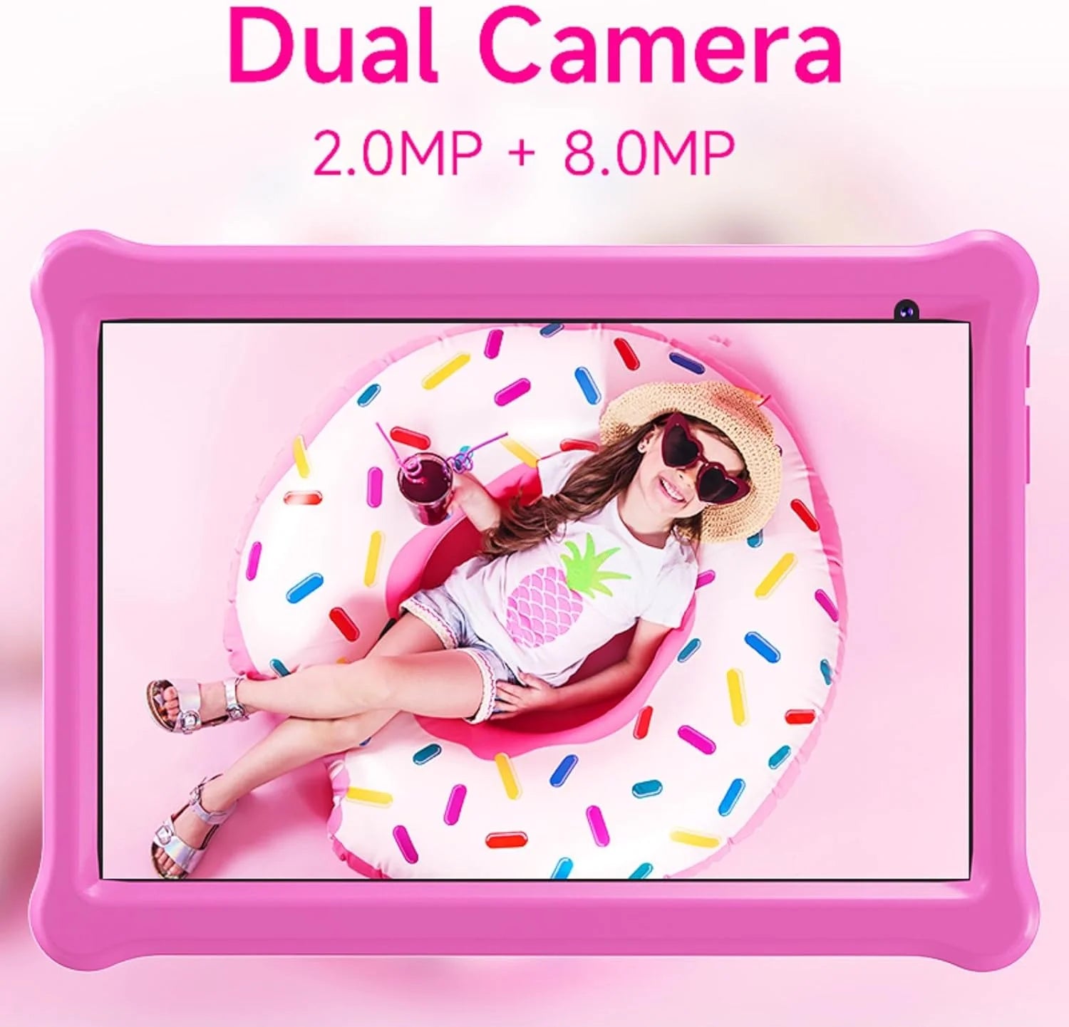 Pink 10 inch Android Tablet with Case S3112