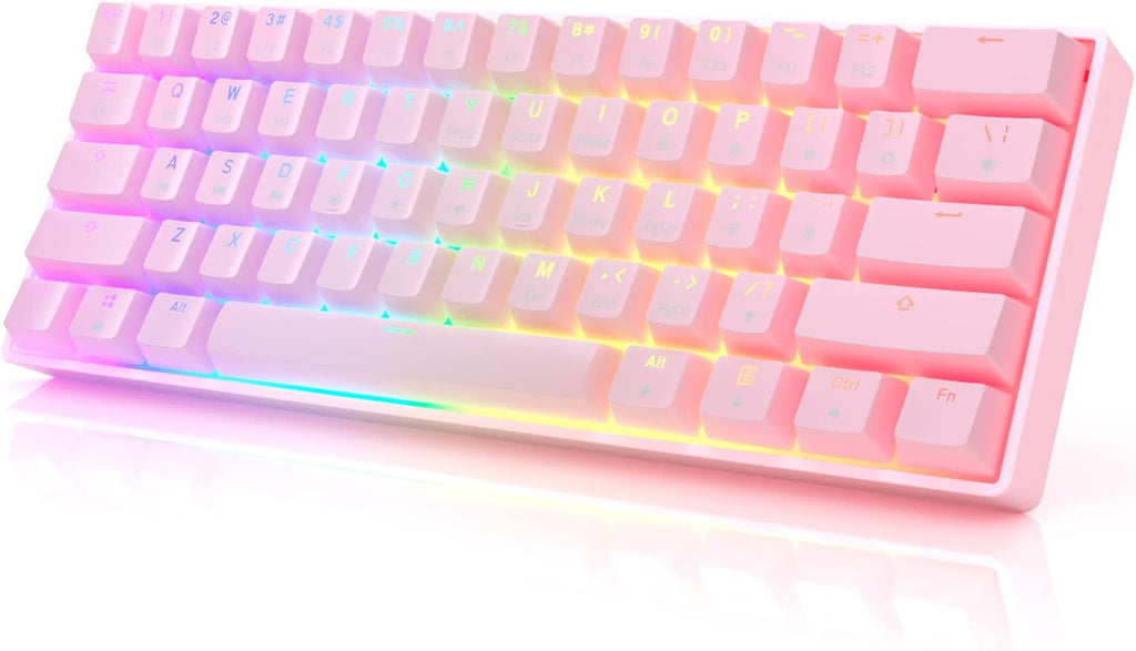61 RGB Mechanical Gaming Keyboard with Hotswap Gateron Optical Brown Switches R4861