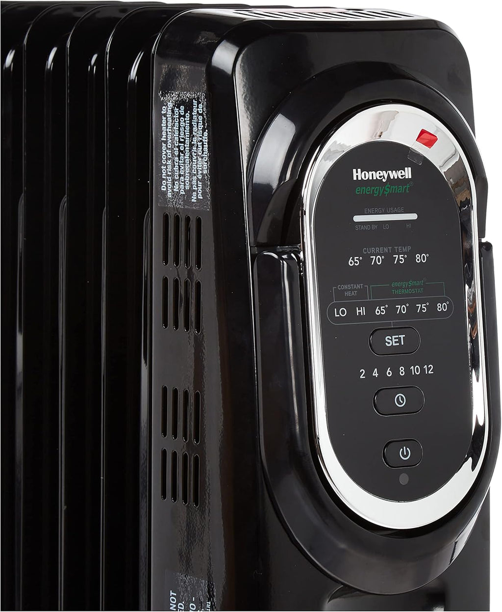 Black Electric Oil Filled Radiator Heater B7284