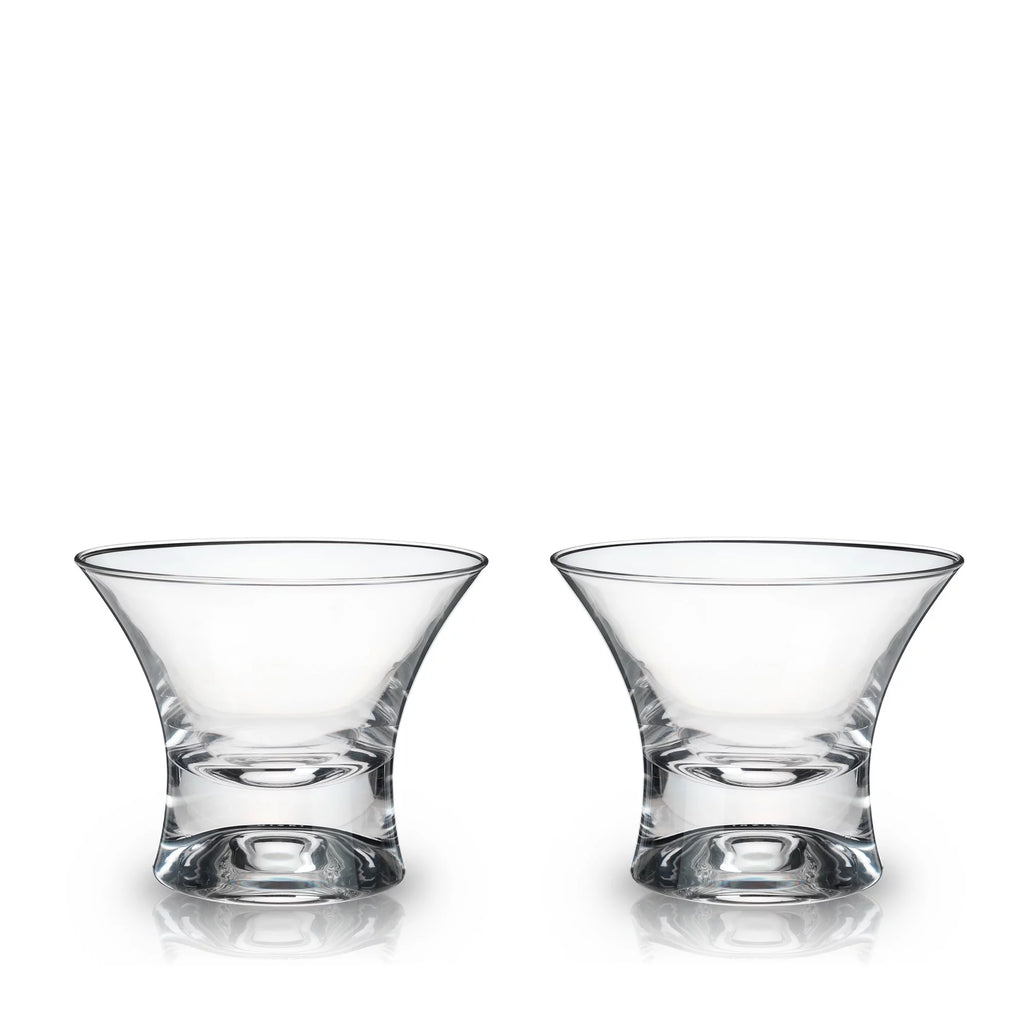 Heavy Base Crystal Manhattan Glasses Cocktail Glass Set J91485