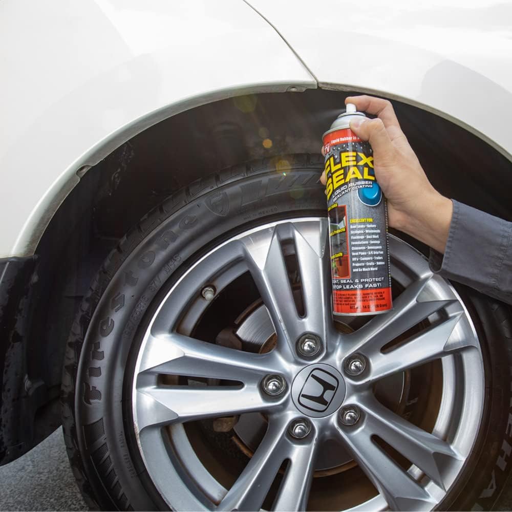 14 oz 2-Pack Black Waterproof Rubber Spray Sealant Coating Z551120