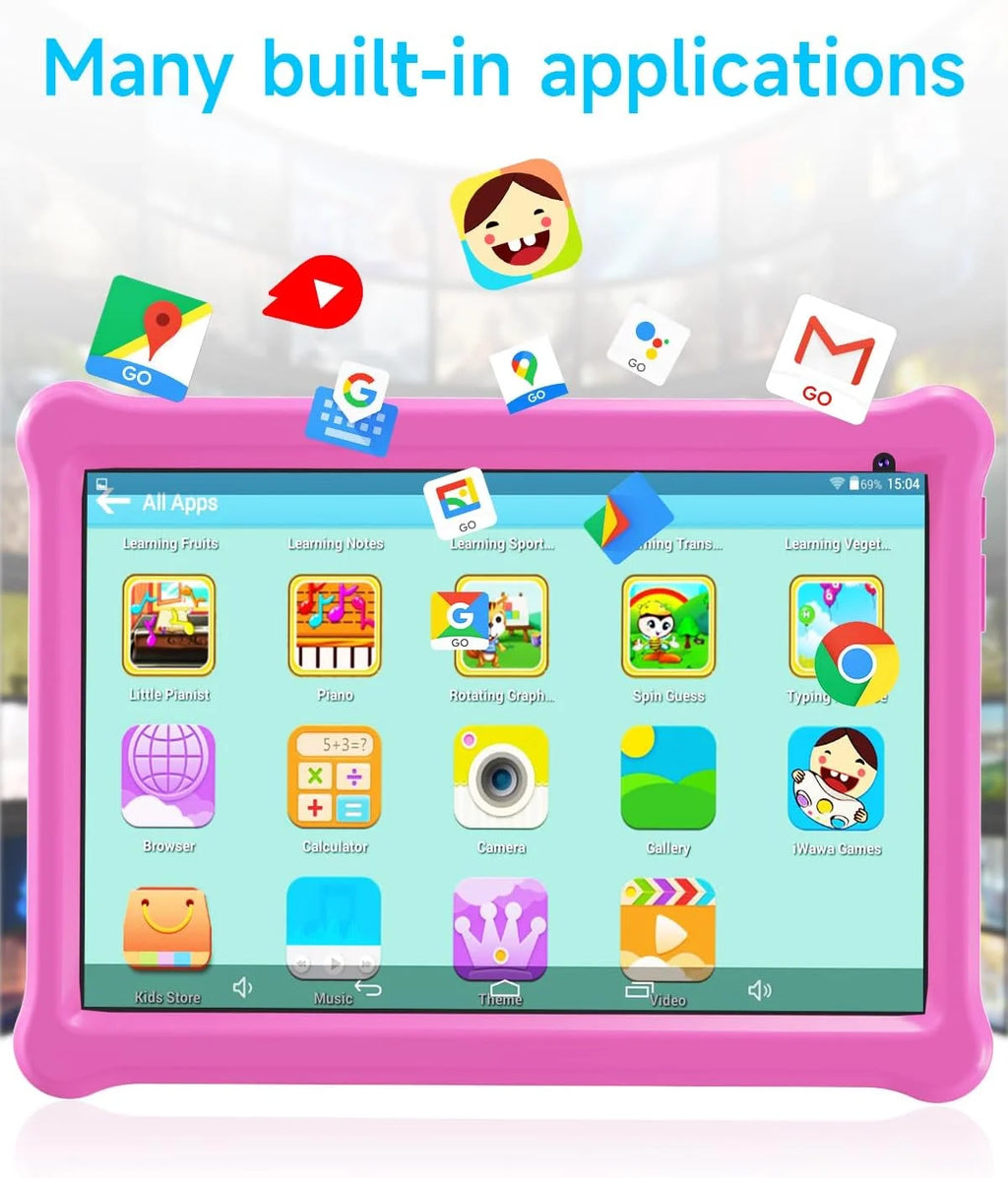 Pink 10 inch Android Tablet with Case S3112