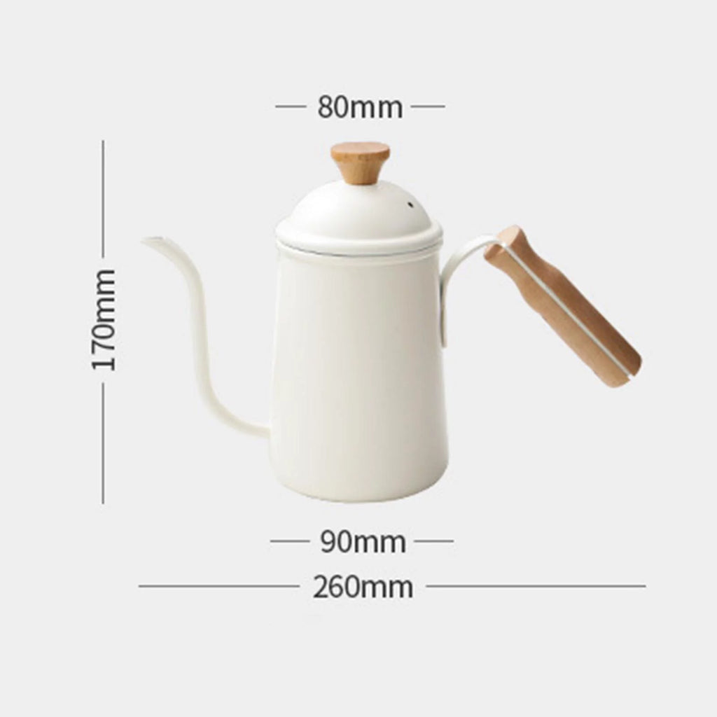Beige Stainless Steel Gooseneck Coffee Kettle O311040