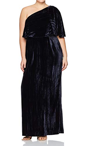 Long Velvet One Shoulder Dress R6918