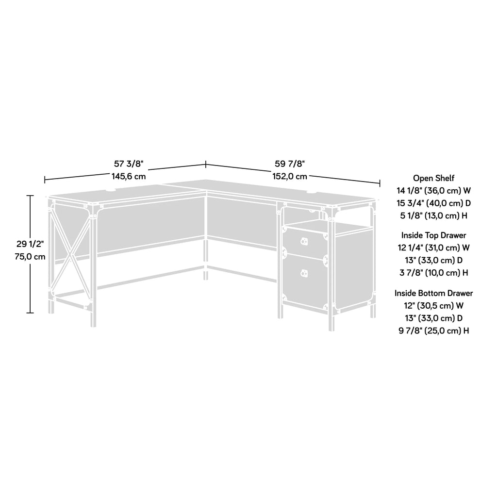 Milled Mesquite Finish L-Desk M491487