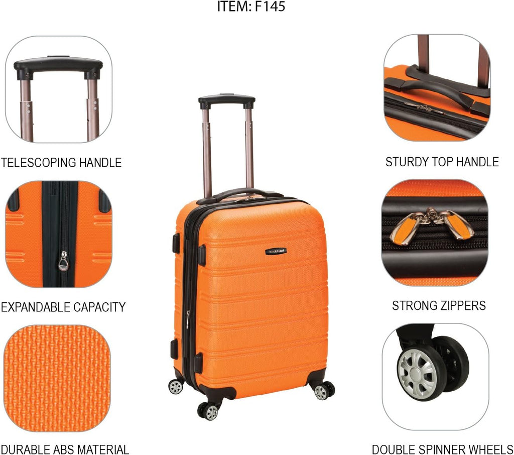 Carbon Hardside Spinner Wheel Luggage, Carry-On 20-Inch N4468