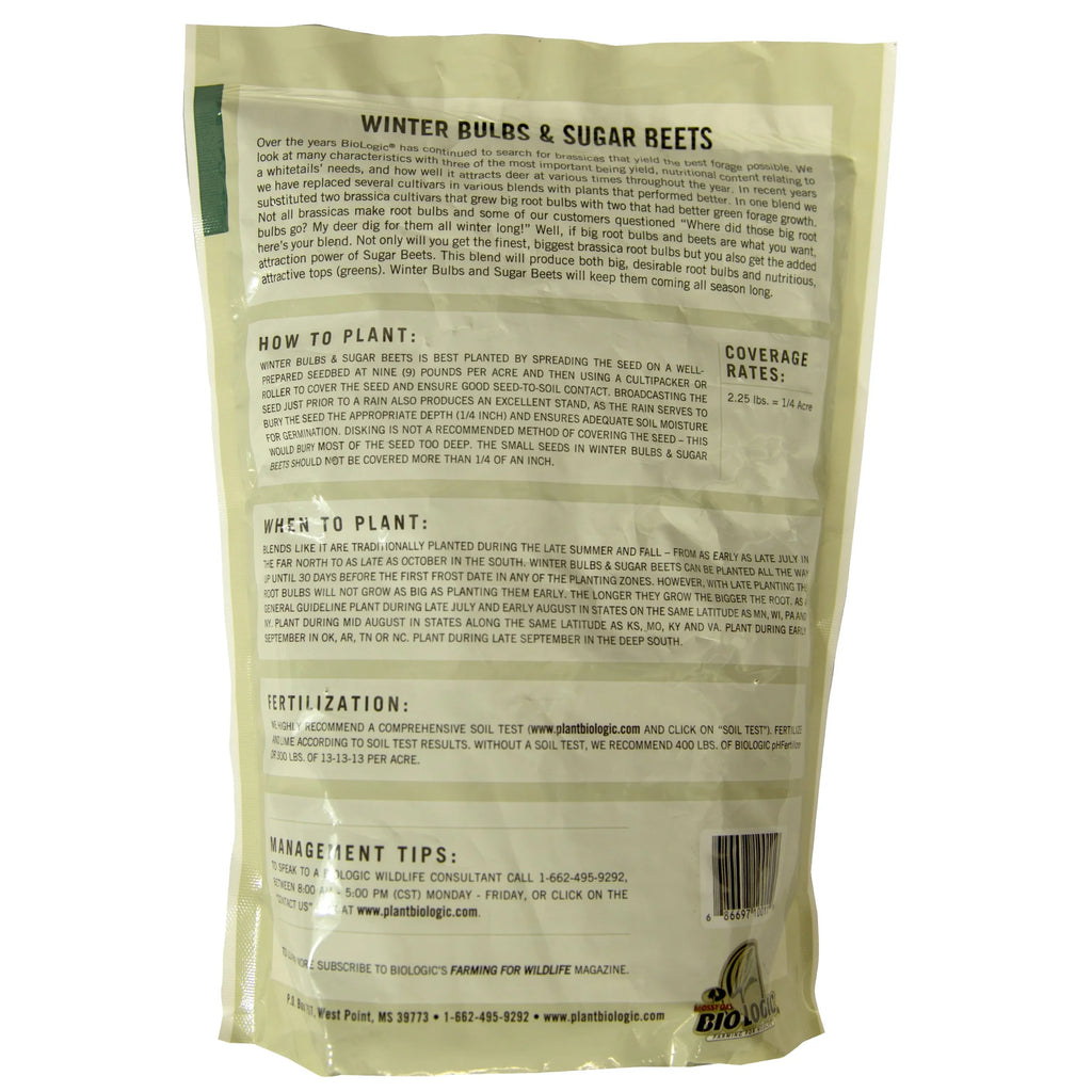 Winter Bulbs & Sugar Beets Food Plot Seed V15631