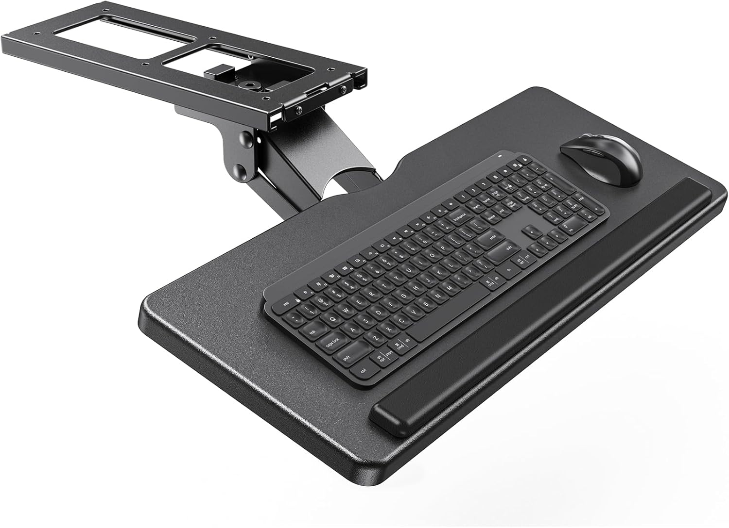 Black Sliding Keyboard & Mouse Tray, 24.99” W x 9.84” D Q891