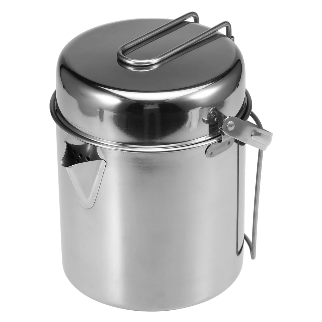 1L Stainless Steel Cooking Pot with Foldable Handle A50102