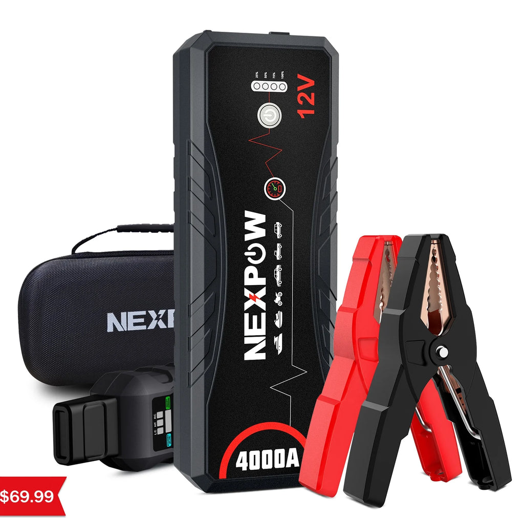 4000A Peak 24000mAh 12V Portable Jump Starter with LED Light N72887