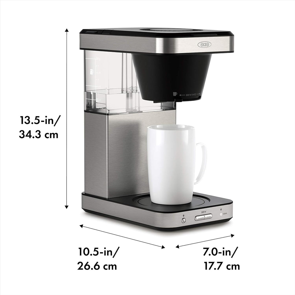 Stainless Steel 8 Cup Coffee Maker and Conical Burr Coffee Grinder R343595