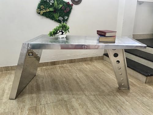 Silver Aluminum Desk 64 Inches D943479