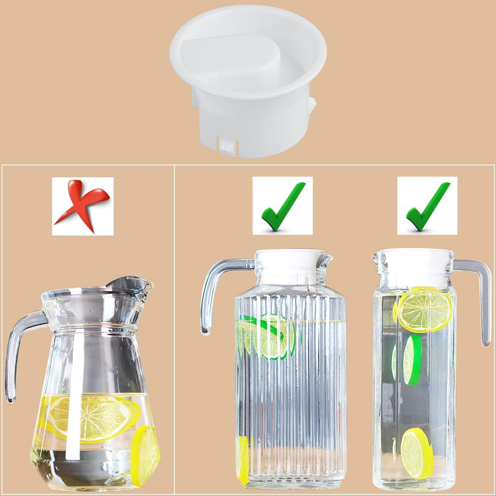 White 2 Pieces Water Pitcher Lids X867