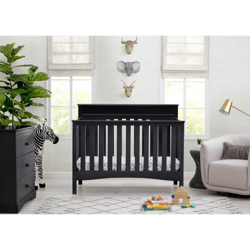 Black 4-in-1 Convertible Crib J8892