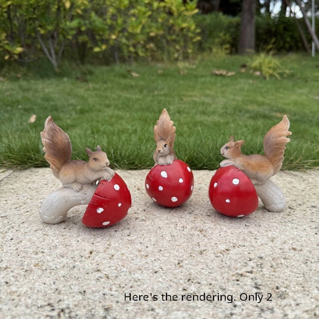 2 Squirrel Ornaments X1598