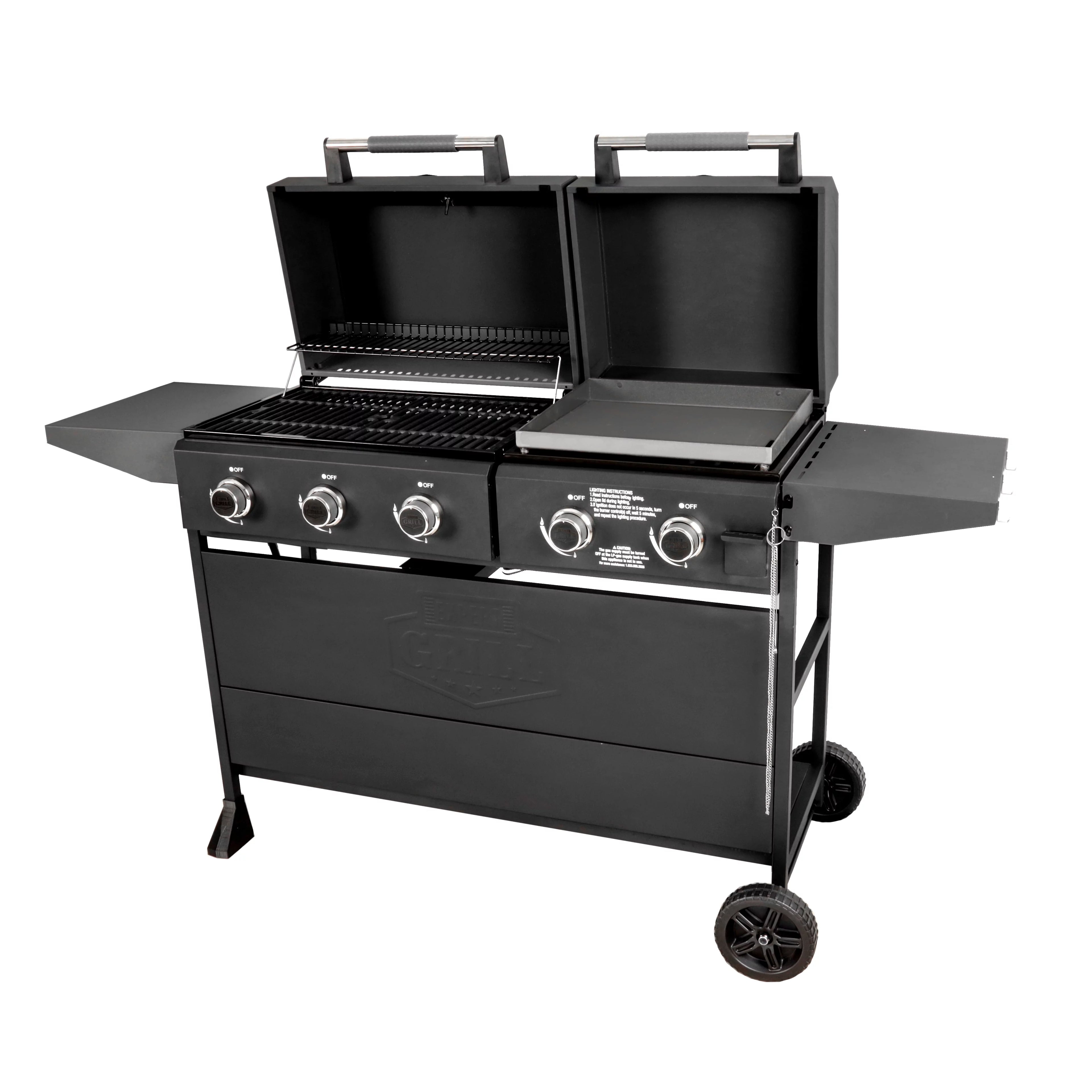 Black 5 Burner Propane Gas Grill and Griddle G255