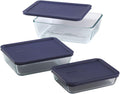 6-Piece Rectangular Glass Food Storage Set F298