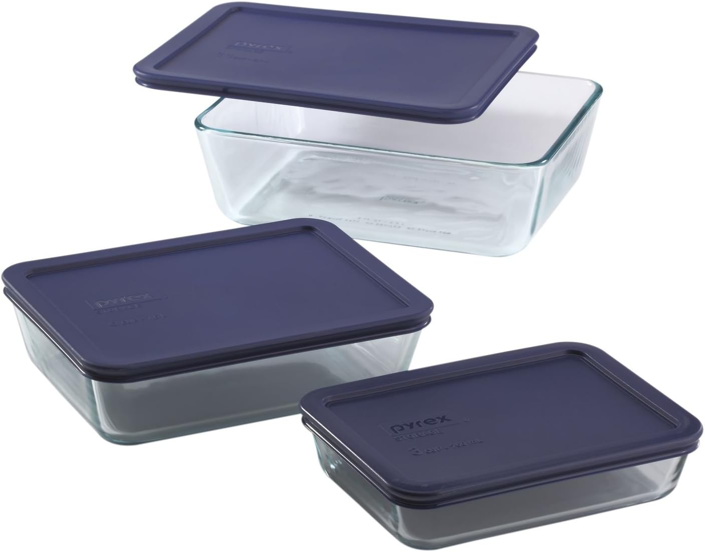6-Piece Rectangular Glass Food Storage Set F298