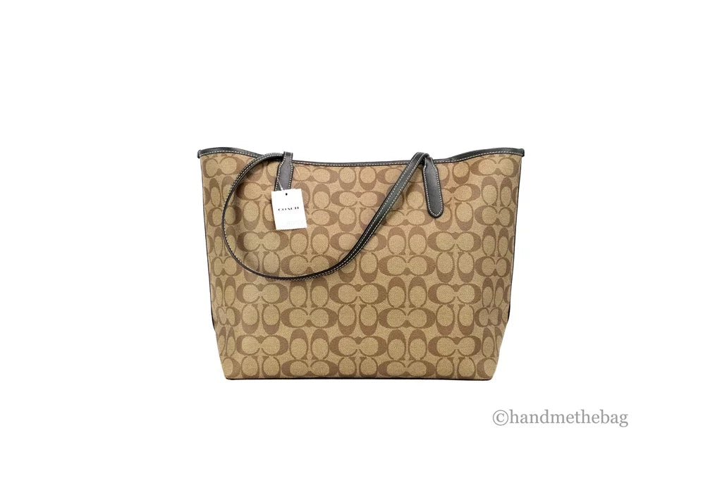 Varsity Khaki Amazon Green Multi Signature Canvas City Tote Bag R5827