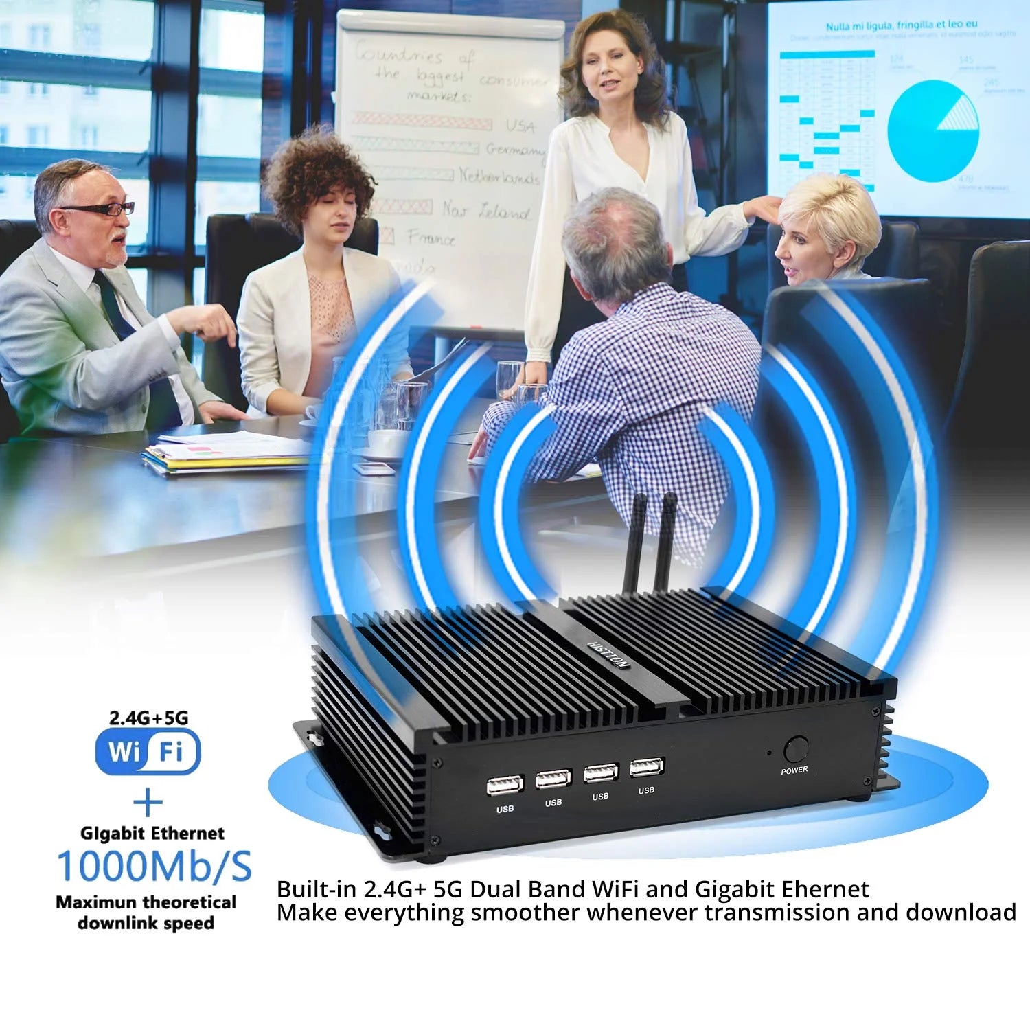 Mini PC Intel Core i5 8GB 512GB 4K 1000Mbps LAN HDMI VGA WiFi H8699