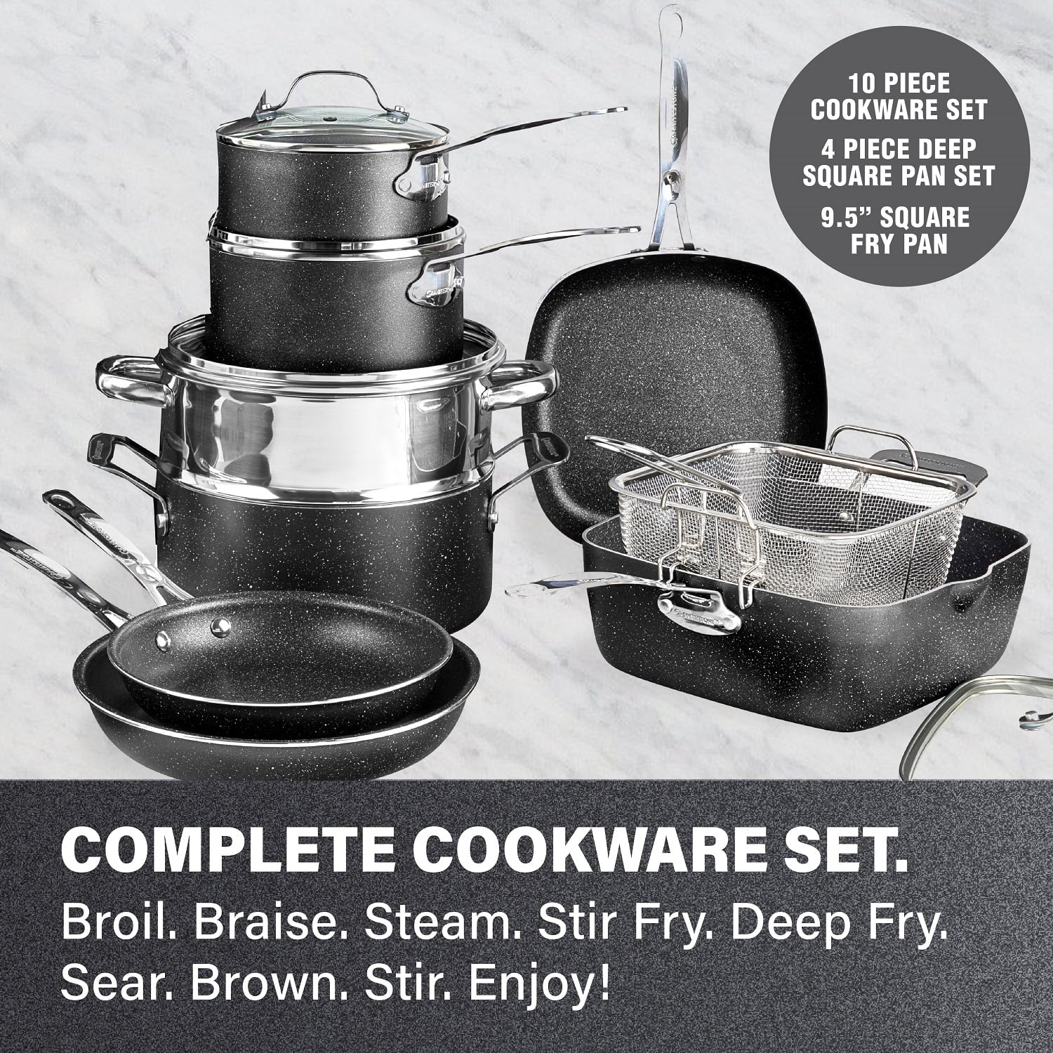 20 Piece Nonstick Cookware and Bakeware Set D57457