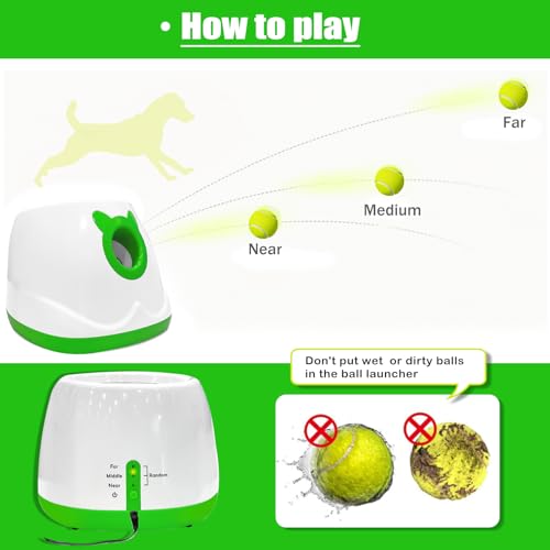 Dog Ball Thrower Launcher with 6 Mini Balls M11108
