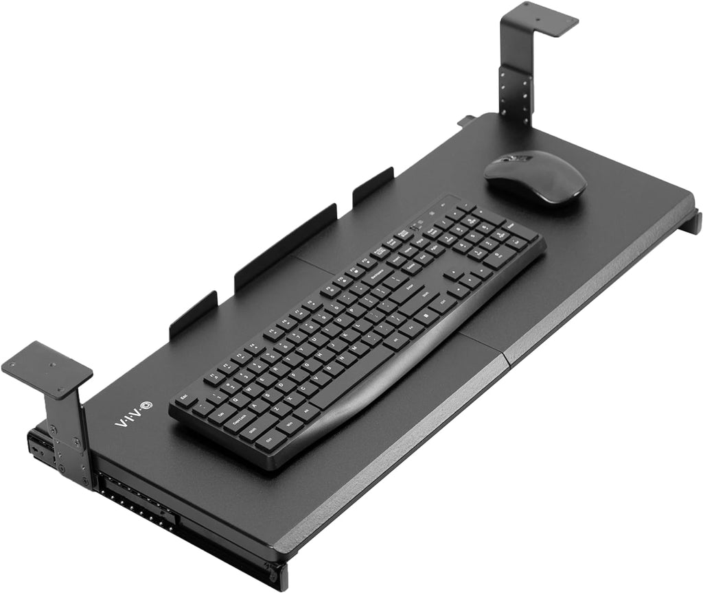 Large Height Adjustable Under Desk Keyboard Tray, 27 x 11 inch, Black S340543