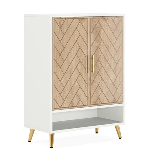 Brown 6-Tier 24 Pairs Wooden Shoe Cabinet with Doors O4630