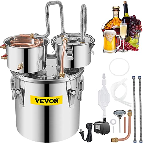 Stainless Steel Alcohol Distiller with Copper Tube and Circulating Pump, 3 Pots L33815