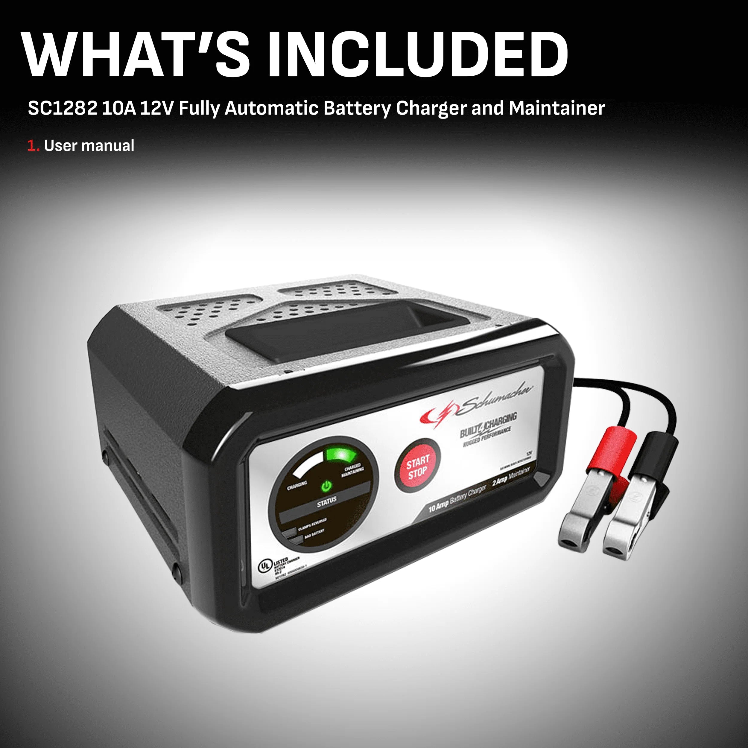 10-Amp 12V Fully Automatic Battery Charger and Maintainer V270