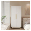 4-Door Wood Wardrobe with 2 Drawers Z328
