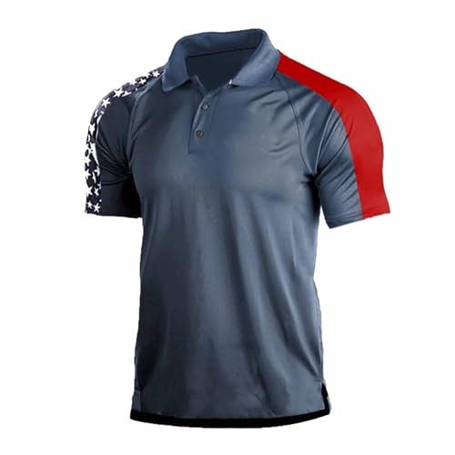 Men's Short Sleeve Zipper Polo Shirt O2126