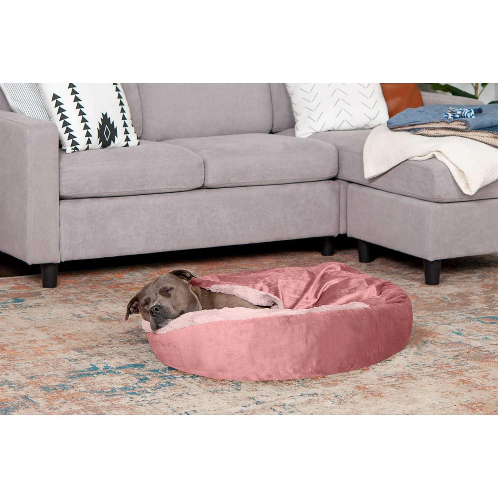 Faux Fur Hooded Donut Bed M395478