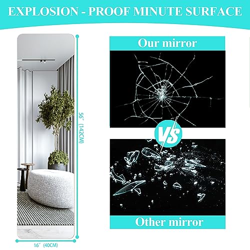 39"x 12" Black Full Length Wall Mounted Mirror L21012