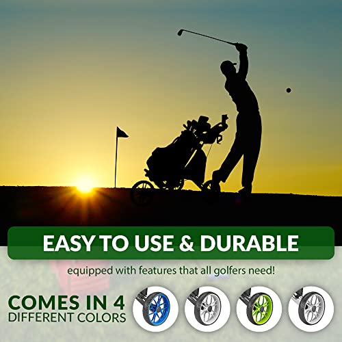 3 Wheel Golf Push Cart Foldable Lightweight Pushcart with Foot Brake V497567